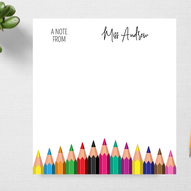 Lärare Back to school - Anpassningsbar vid årsskif Anteckningsblock (Skapare uppladdad)