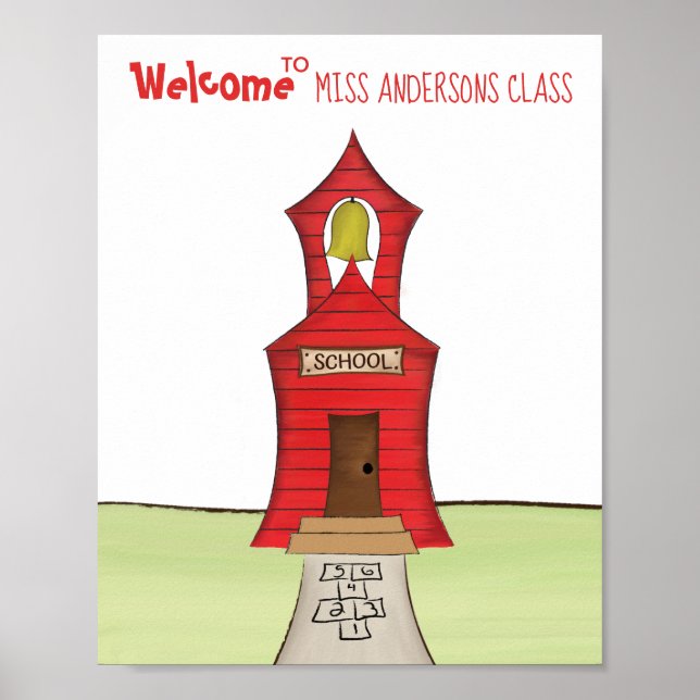 Lärare Back to school Classroom Poster (Framsidan)