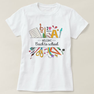 Lärare back to school, den första dagen av skolar tee shirt