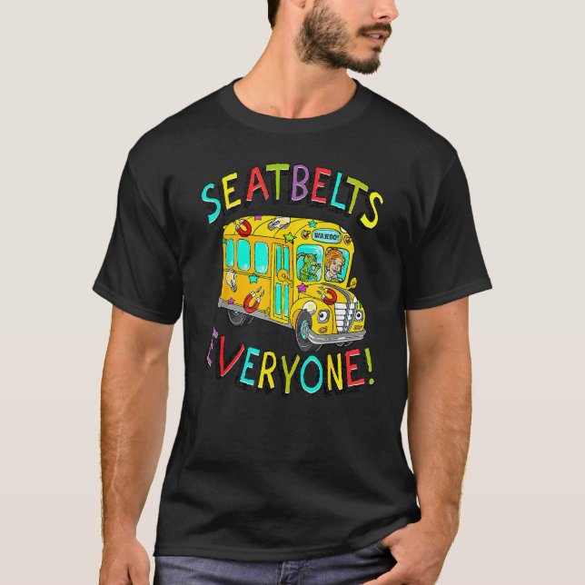 Lärare Back to school-säkerhetsbälten Alla Magic S T Shirt (Framsida)