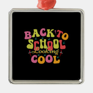 Lärare Back to school Tittar Coola Julgransprydnad Metall