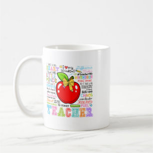 Lärare Båge Penna Äpple Roligt Ck Till Skolan Lära Kaffemugg