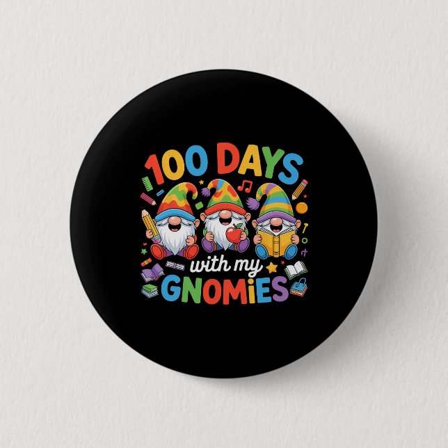 Lärare Barn Gnome 100 Dagar på Skolan  Knapp (Framsida)