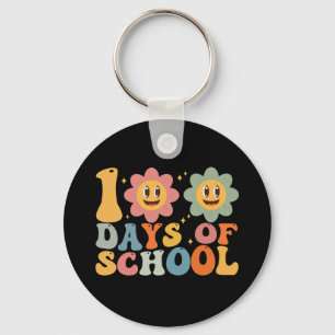 Lärare Barn Retro Groovy 100 dagar i skolan Nyckelring