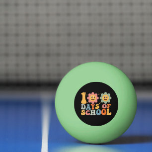 Lärare Barn Retro Groovy 100 dagar i skolan  Pingisboll