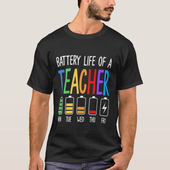 Lärare batteri t shirt (Framsida)