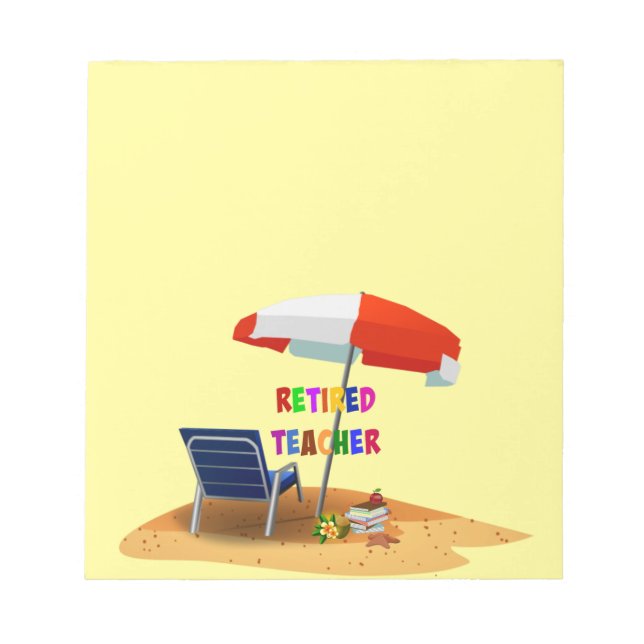 Lärare, Beach Scene Anteckningsblock (Framsida)