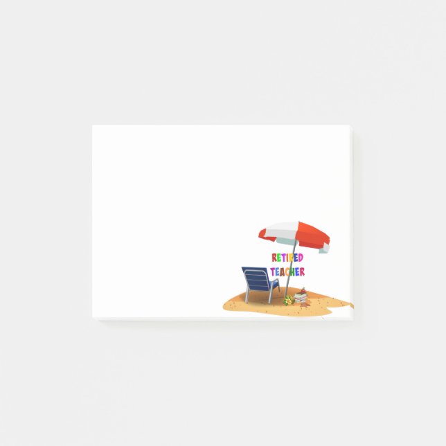 Lärare, Beach Scene Post-it Block (Framsida)