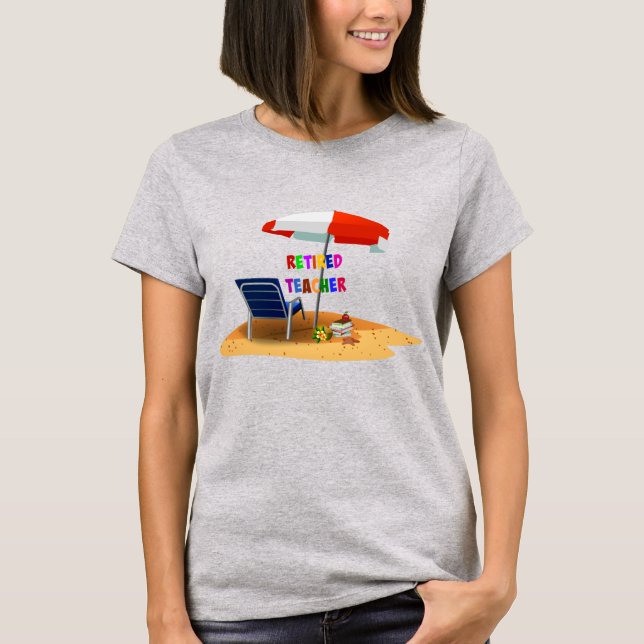 Lärare, Beach Scene T Shirt (Framsida)