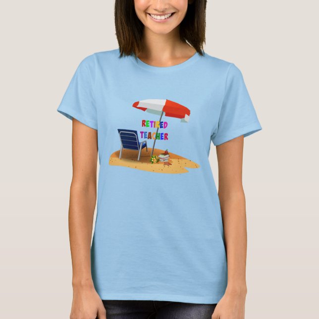 Lärare, Beach Scene T Shirt (Framsida)