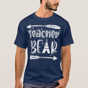 Lärare Bear Funny Camping Summer Teacher Vacatio T Shirt