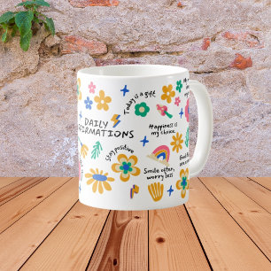 Lärare Bekräftelse Gåva, Retro Groovy Blommig Kaffemugg