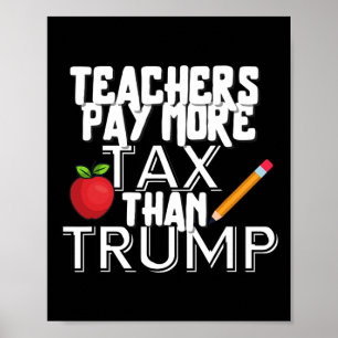Lärare betalar mer skatt än Trump män kvinnor Poster