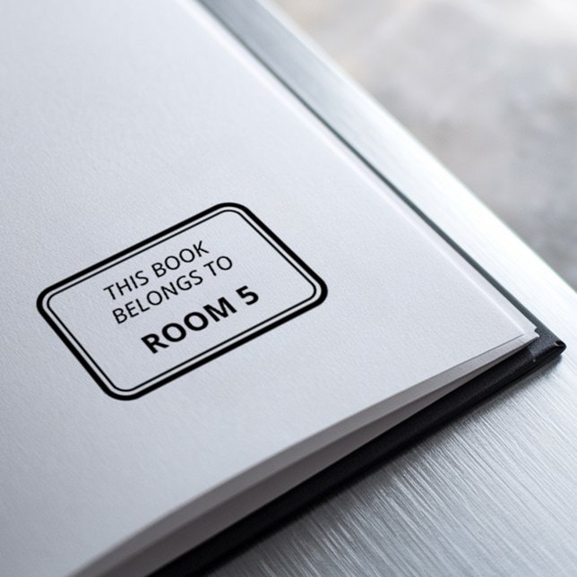 Lärare Bibliotek Bok | Denna Bok Tillhör Självfärgande Stämpel (Skapare uppladdad)