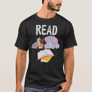 Lärare Bibliotek Read Bok Klubb Piggie Elephant Gr T Shirt