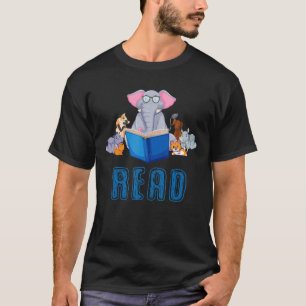 Lärare Bibliotek Read Bok Klubb Piggie Elephant Gr T Shirt