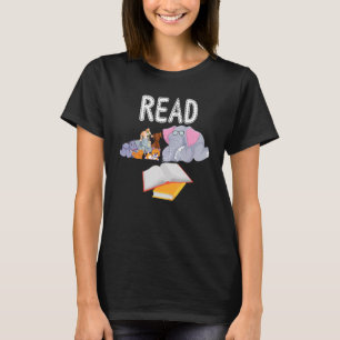 Lärare Bibliotek Read Bok Klubb Piggie Elephant Gr T Shirt