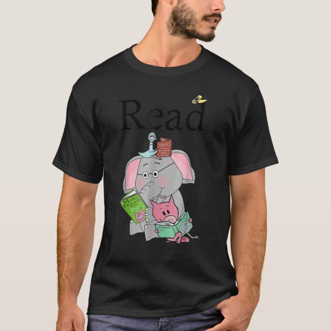 Lärare Bibliotek Read Bok Klubb Piggie Elephant Gr T Shirt (Framsida)