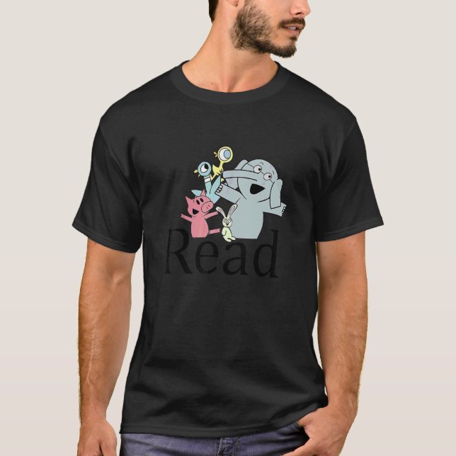 Lärare Bibliotek Read Bok Klubb Piggie Elephant Gr T Shirt (Framsida)