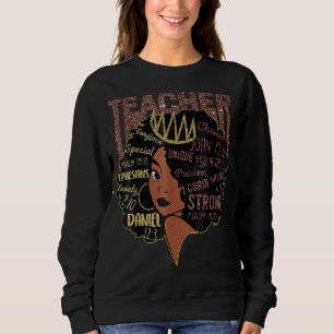 Lärare Black Afro Melanin Queen African Black T Shirt