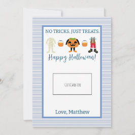 Lärare Blue Halloween Gift Card Holder Tack Kort