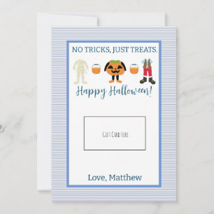 Lärare Blue Halloween Gift Card Holder Tack Kort
