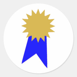 Lärare Blue Ribbon Guld Star Studenter Award Runt Klistermärke
