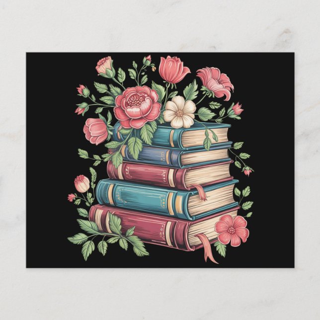 Lärare Bok Älskare Back to school Wildblommor Flygblad (Framsidan)