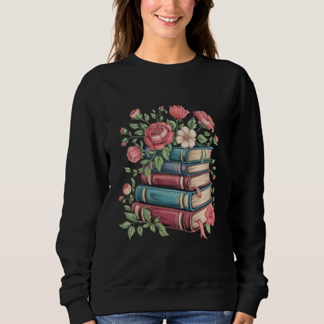 Lärare Bok Älskare Back to school Wildblommor T Shirt (Framsida)