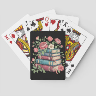 Lärare Bokälskare Tillbaka till skolan Vildblommor Casinokort