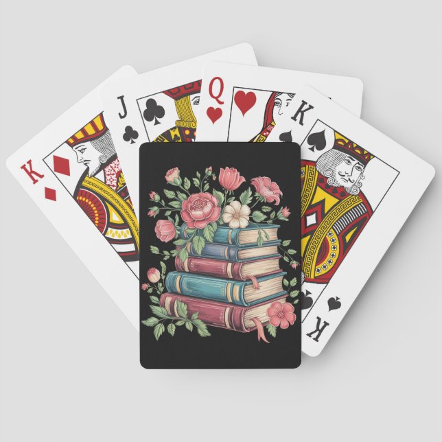 Lärare Bokälskare Tillbaka till skolan Vildblommor Casinokort (Baksidan)