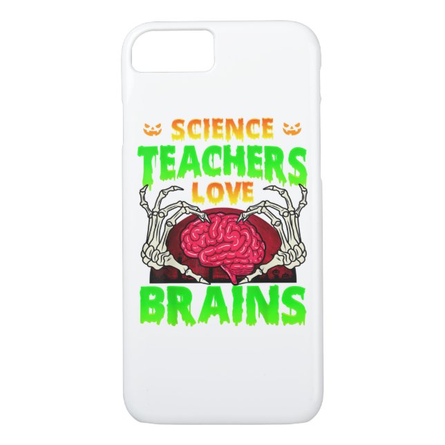Lärare Brains Skeleton Hand Heart Halloween Case-Mate iPhone Skal (Baksida)