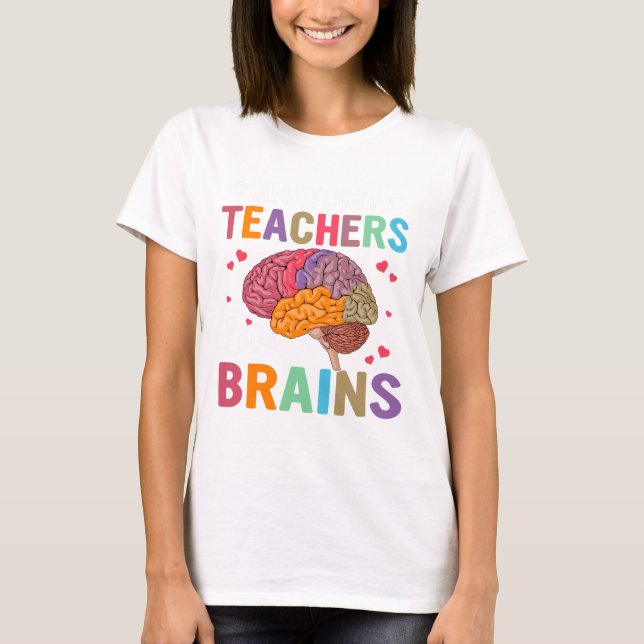 Lärare Brains Women's T Shirt (Framsida)