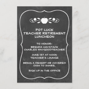 Lärare Chalkboard Titta inbjudan