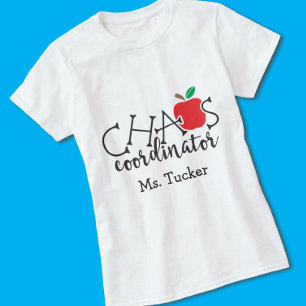 Lärare Chaos-samordnare med Namn T Shirt