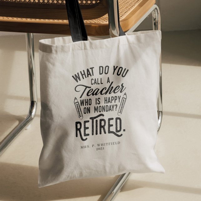 Lärare chef för Anpassningsbarna Pension Tygkasse (Retired Teacher Leaving Gift Personalized Tote Bag)