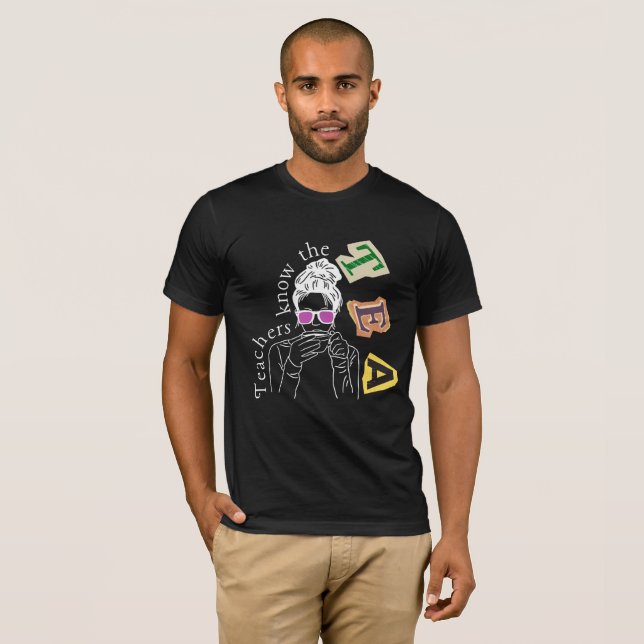 Lärare citat - Lärare känner till teatern T Shirt (Hel framsida)