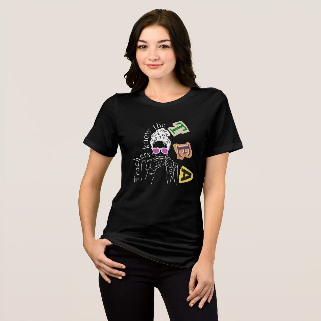 Lärare citat - Lärare känner till teatern T Shirt (Framsida Full)