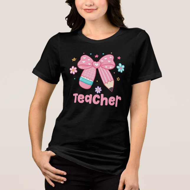 Lärare, Coquette pennbåge T Shirt (Framsida)