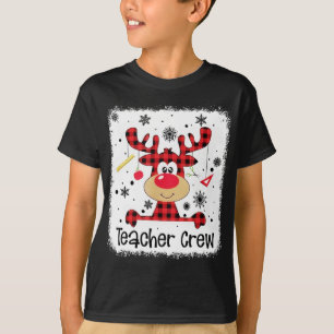 Lärare Crew Cute Red Play Reindeer Snö Älskare Ch T Shirt