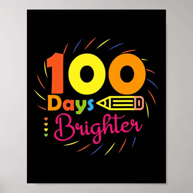 Lärare dagar - 100 dagar för skollärare Student Poster (Framsidan)