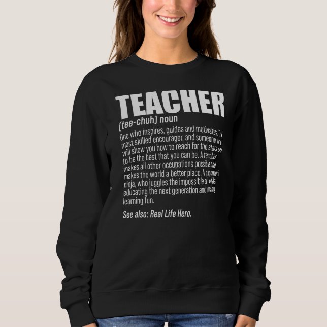 Lärare Definition Noun Teaching Educator School C T Shirt (Framsida)