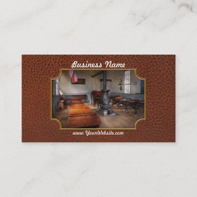 Lärare - den första dagen av skolar visitkort (Framsida)