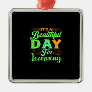 Lärare, det är en vacker dag för inlärning julgransprydnad metall