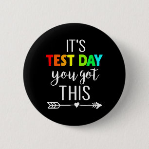 Lärare det är testdagen du Har testdagen. Knapp