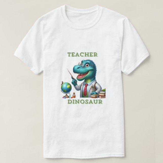 Lärare Dinosaur Dino T-rex T Shirt (Design framsida)