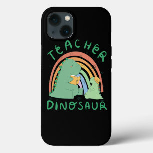 Lärare Dinosaur Positive Rainbow Teacher Cute mot
