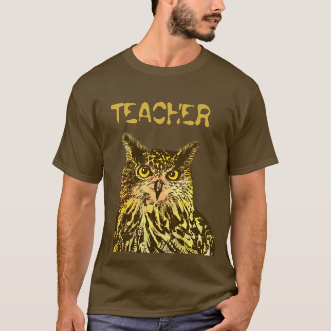 Lärare, Eagle uggla T-Shirt (Framsida)