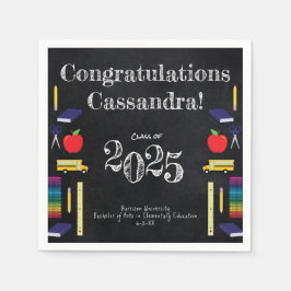 Lärare Education Chalkboard Studenten Pappersservett