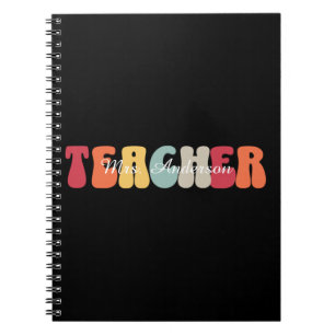 Lärare-Education-Teaching-Retro-Funny Anteckningsbok